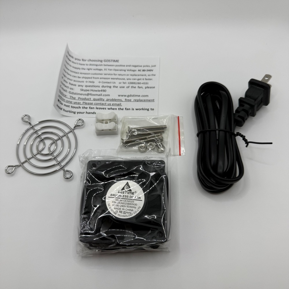 GDSTIME 60mm EC Cooling Fan AC 110V 120V 220V 240V Dual Ball Bearing GEA6025